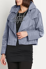 Nylon Triple Collar Jacket - Amethyst