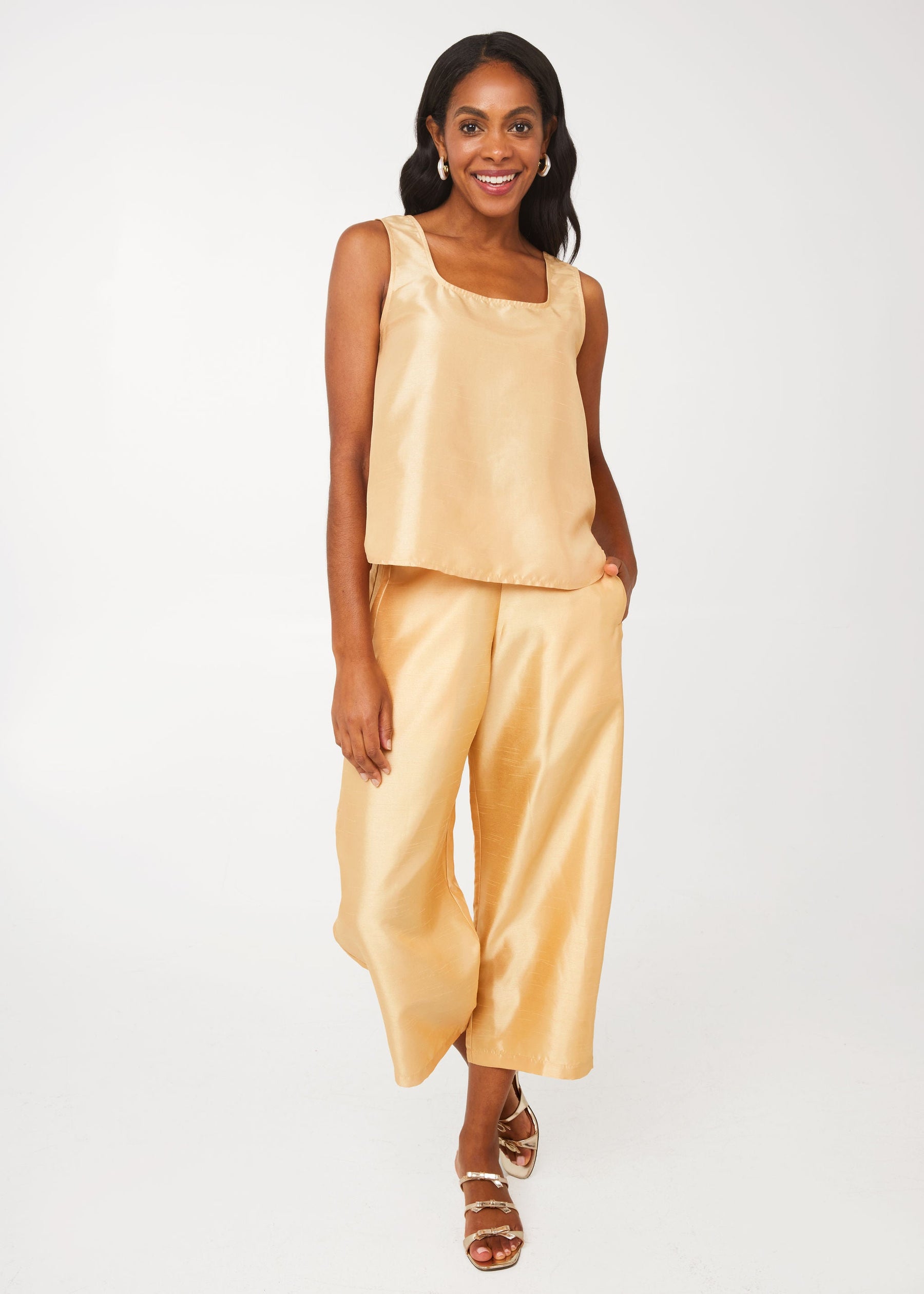 Zara Top Gold Dupioni