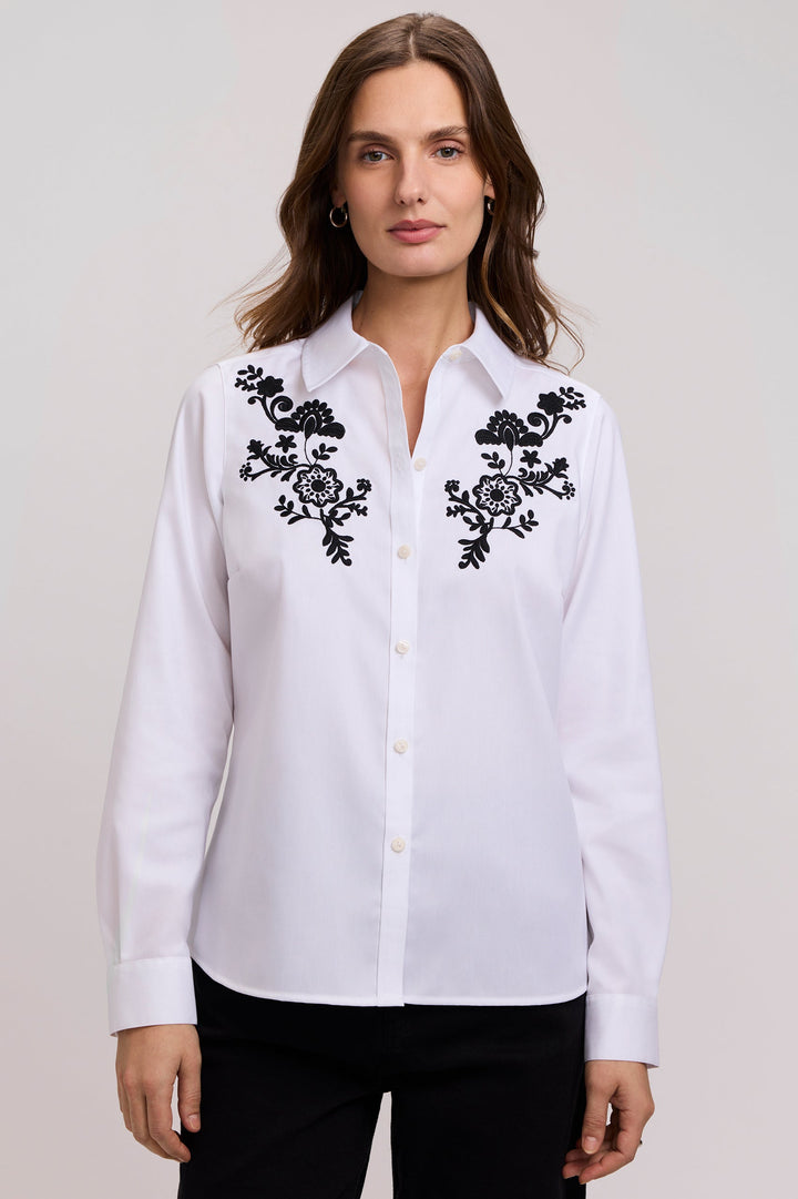 Hampton Chest Embroidery Long Sleeve Shirt