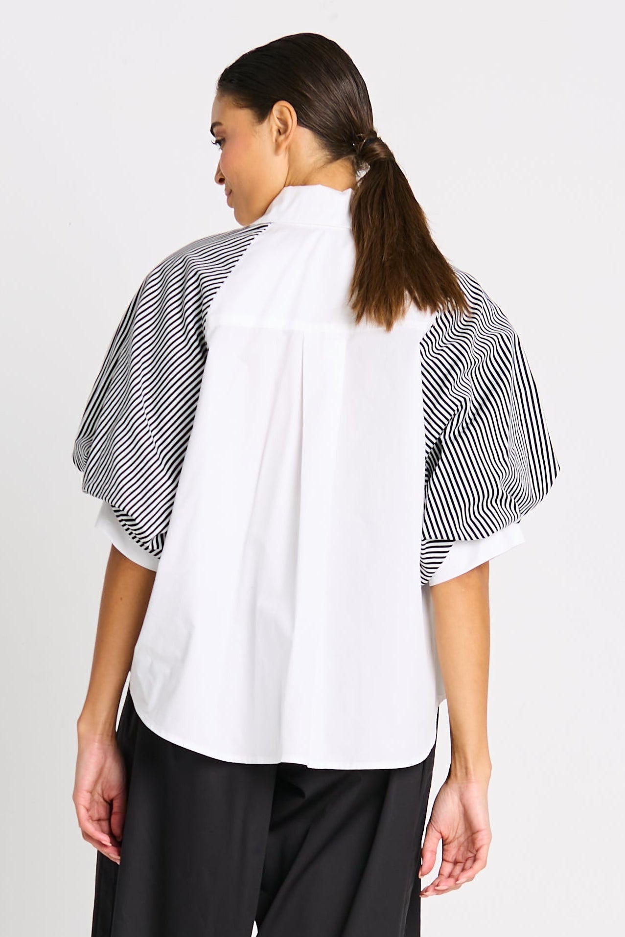 Cotton Balloon Sleeve Shirt