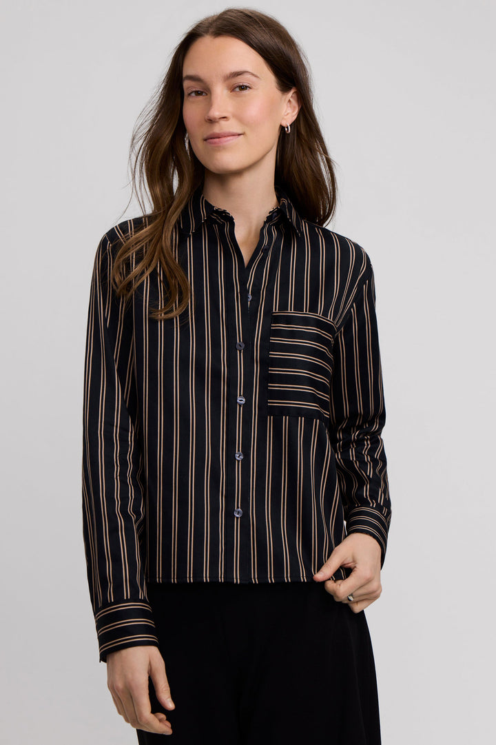 Jodie Animal Border Long Sleeve Short Shirt