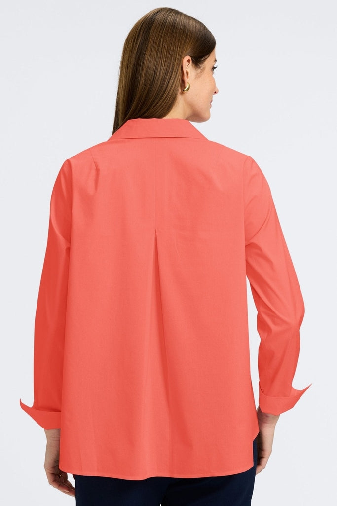 Back of the Agnes long sleeve shirt #color_tangerine