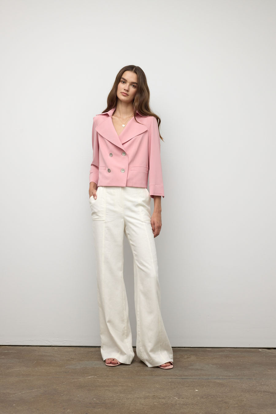 Short jacket with trench detail