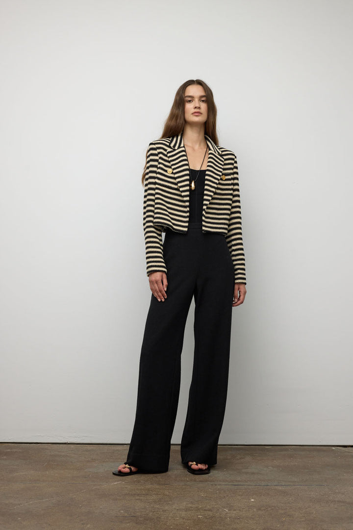 Cropped knit jacket