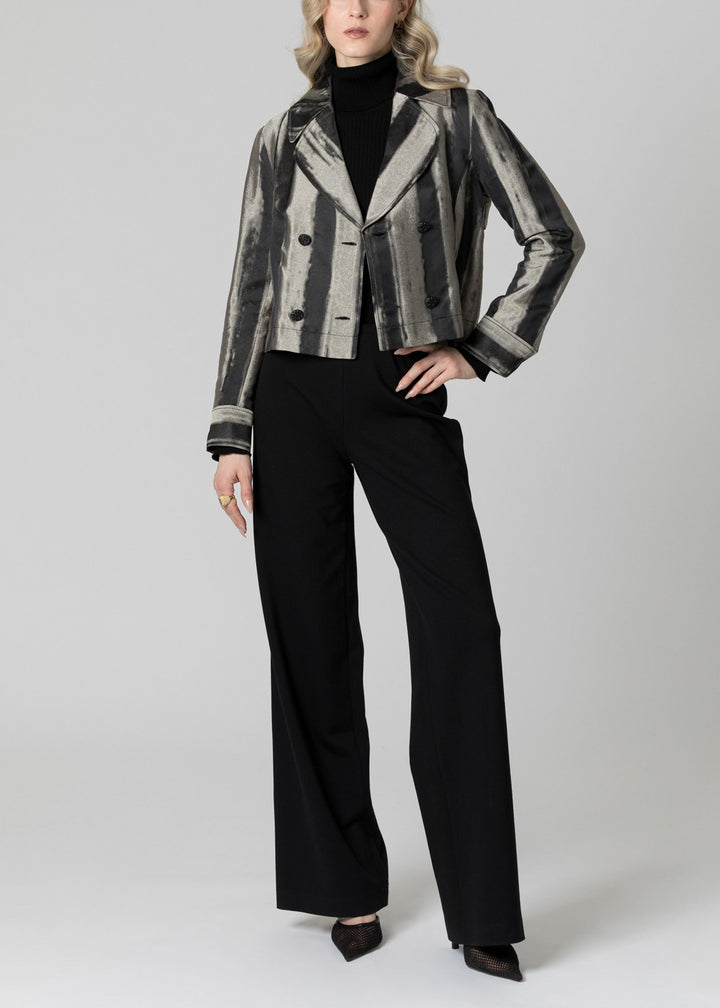 Photo Stripe Jacquard Jacket