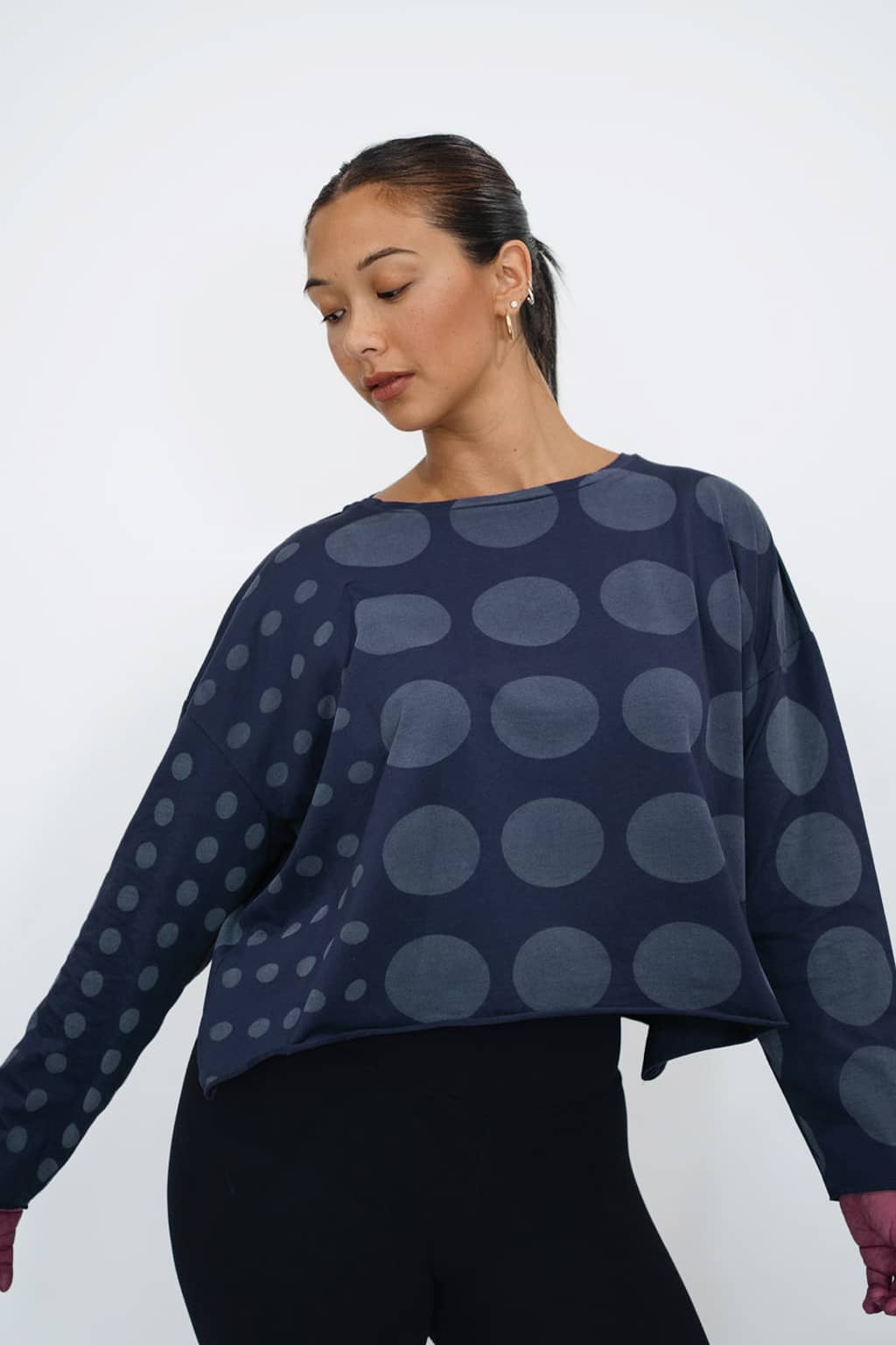 Circles Mini Luxury Boxy Tee - Midnight