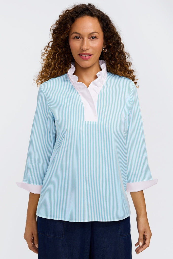 #color_capri pinpoint stripe