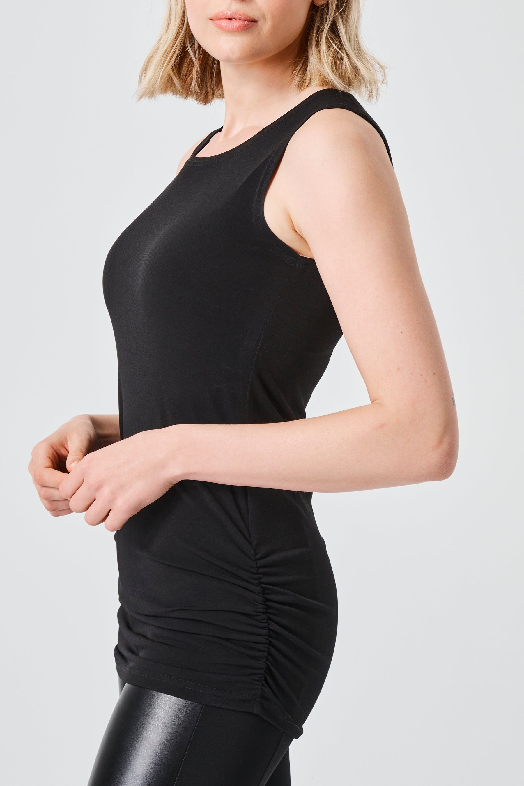Matte Jersey Ruched Tank