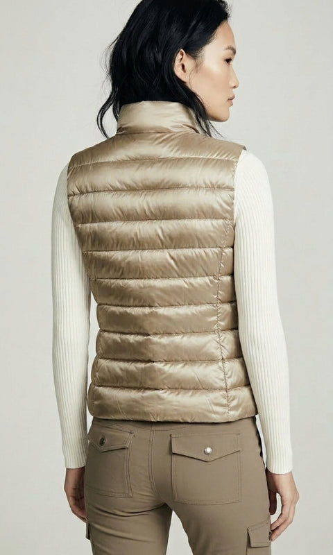 Vela Puffer Vest in Champagne