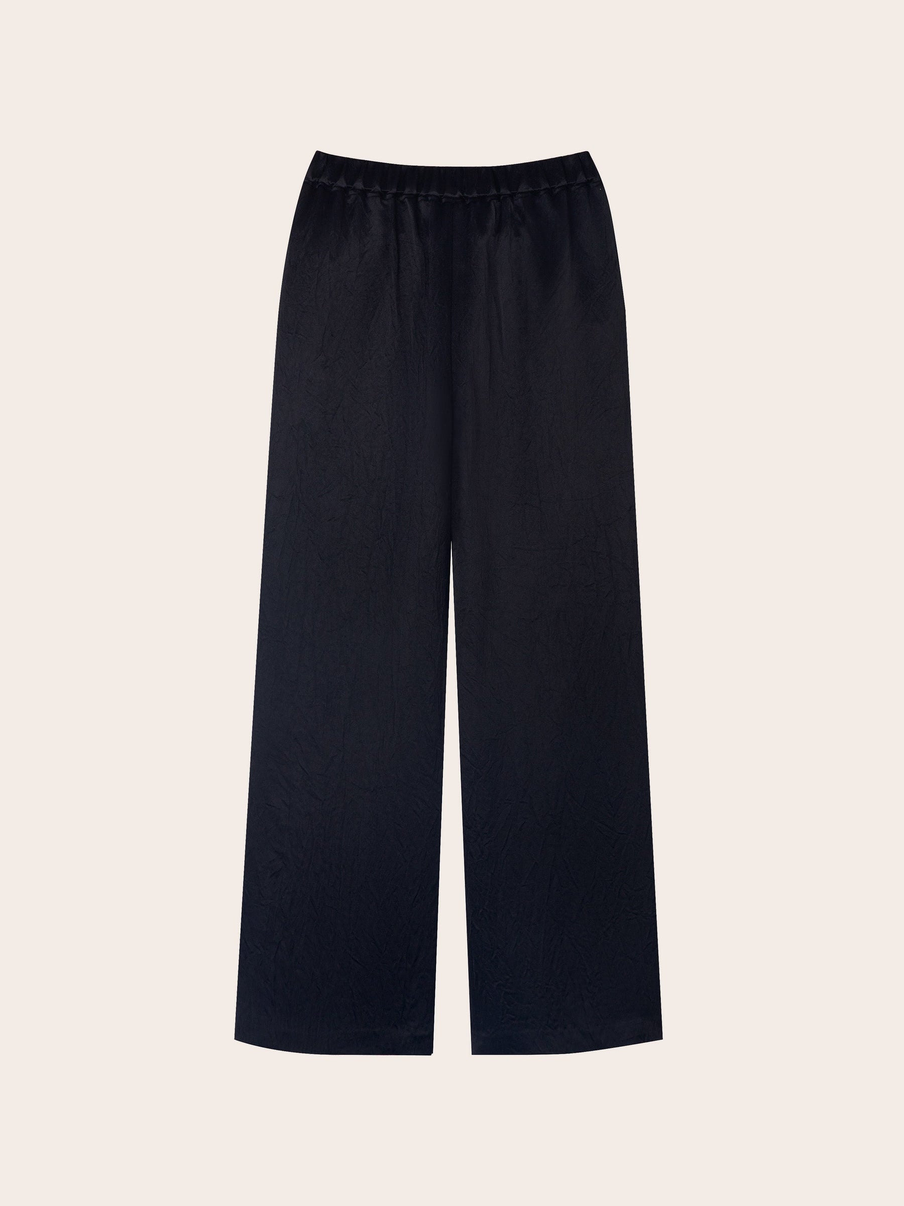 Miri Crinkle Satin Wide Leg Pant