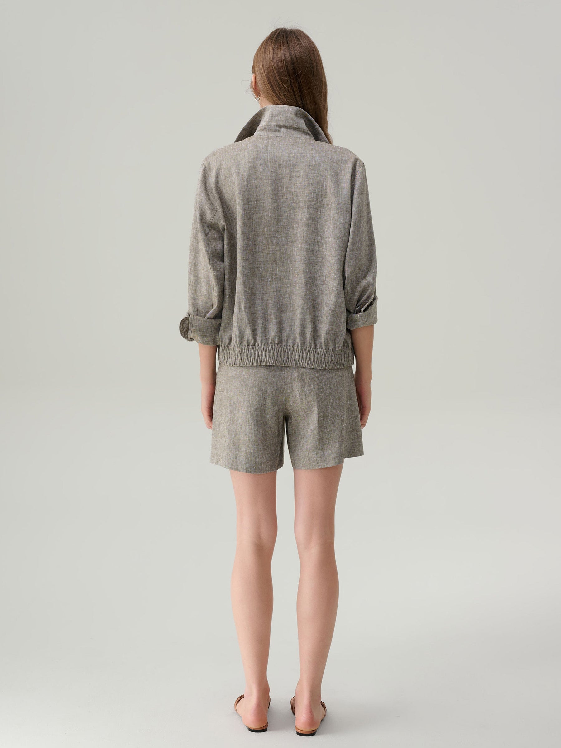 Penelope High Waisted Linen Shorts