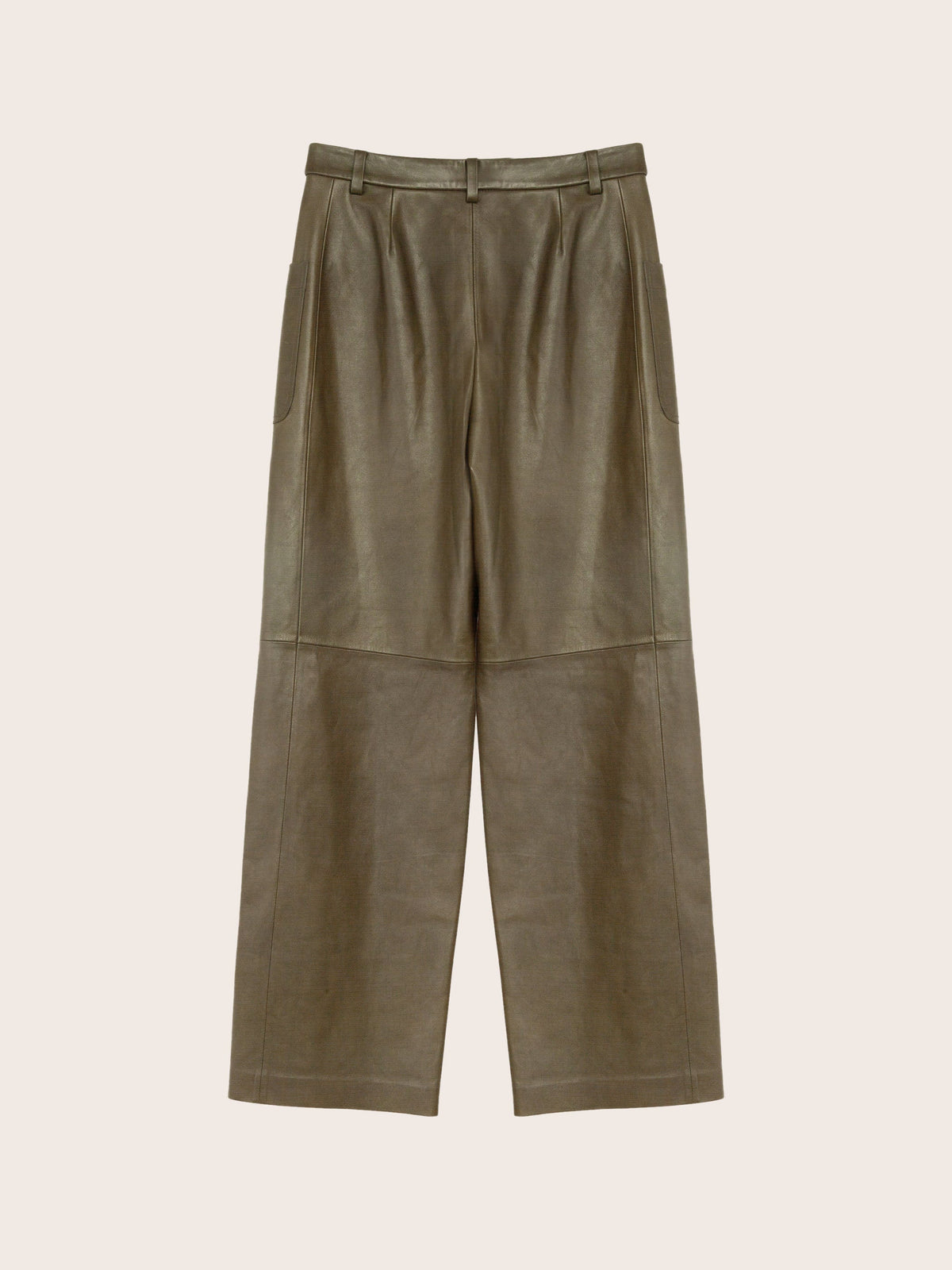 Greer Lambskin Wide-Leg Trousers