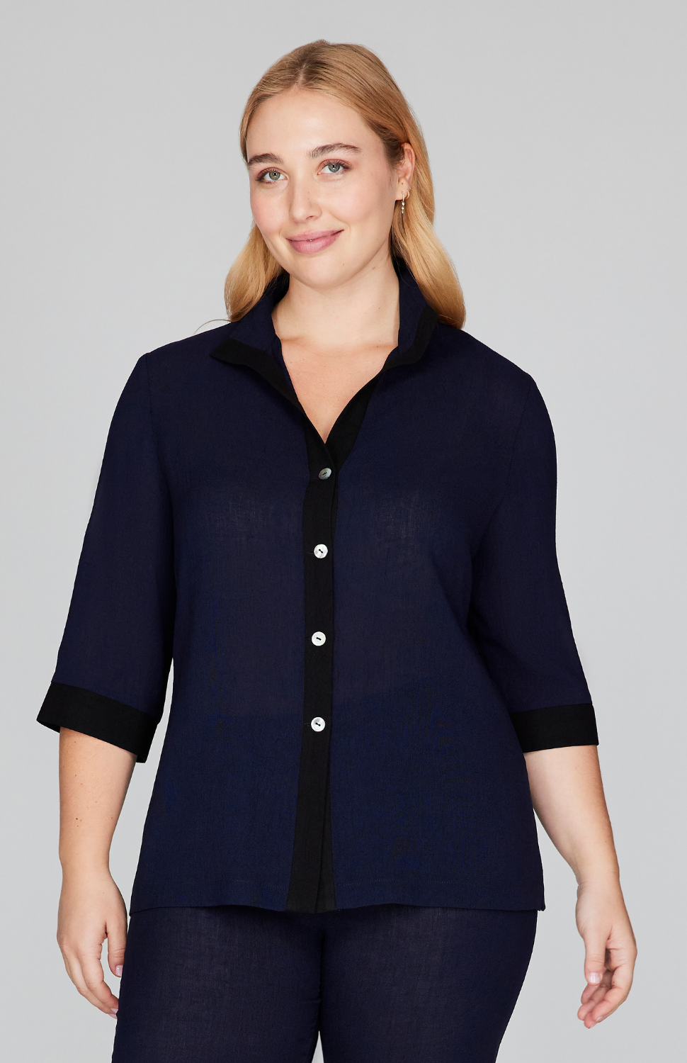 Microlinen High Neck Shirt