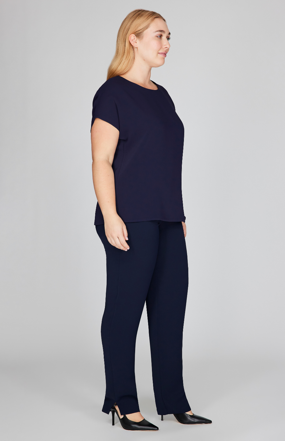 Lustrous Crepe Dolman Sleeve Blouse