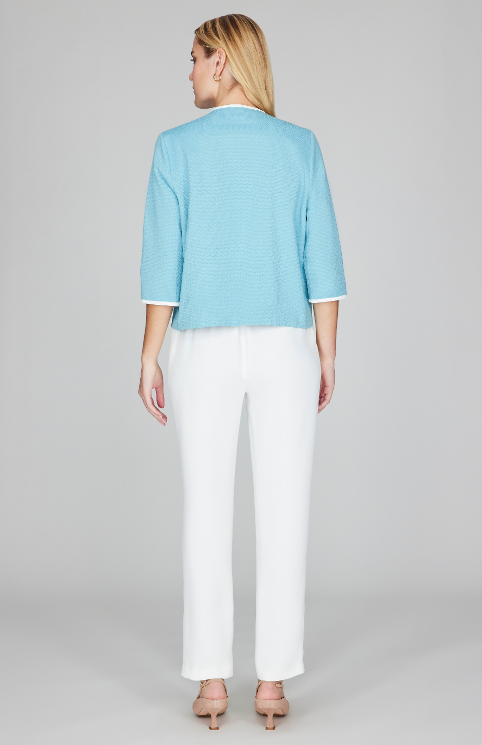 Pique Short Boxy Jacket w/ Pocket Detail