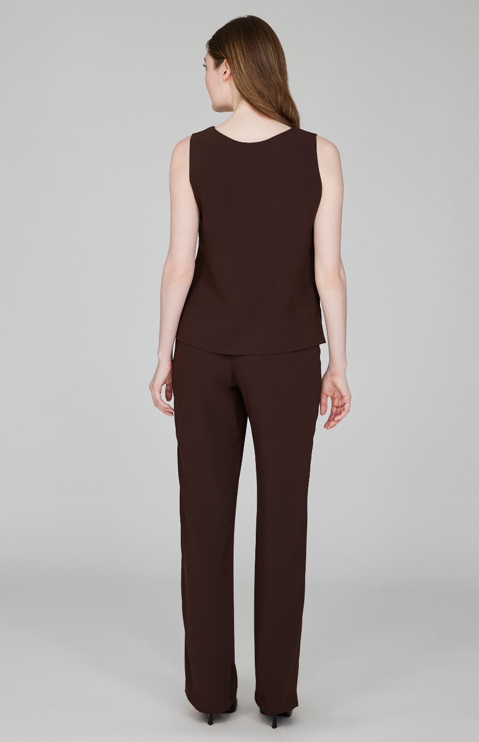 Lustrous Crepe Scoop Neck Tank