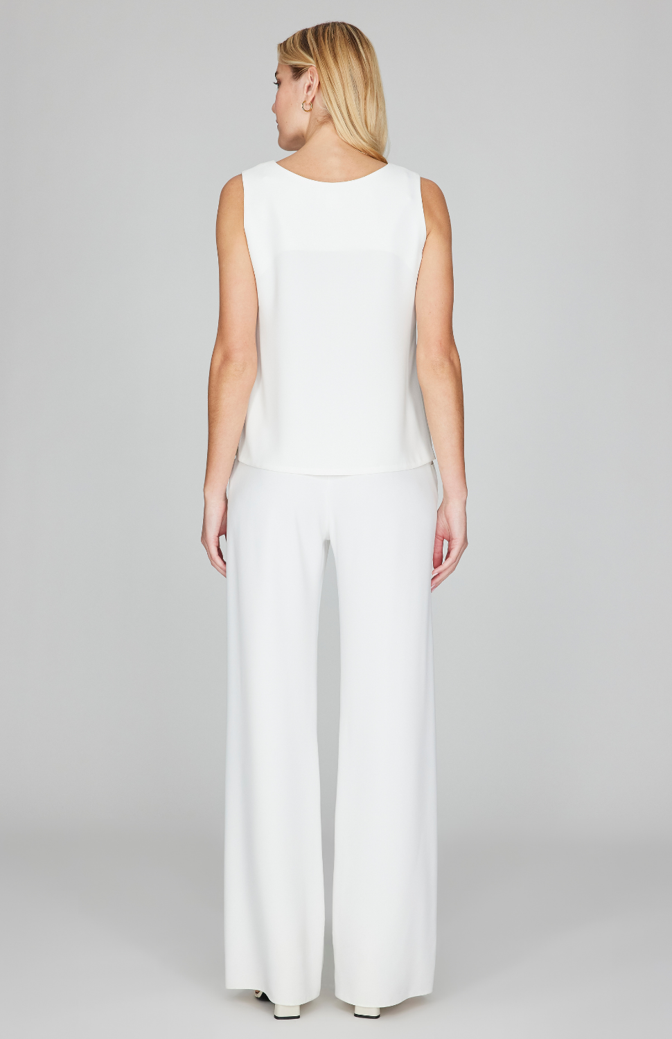 Lustrous Crepe Scoop Neck Tank
