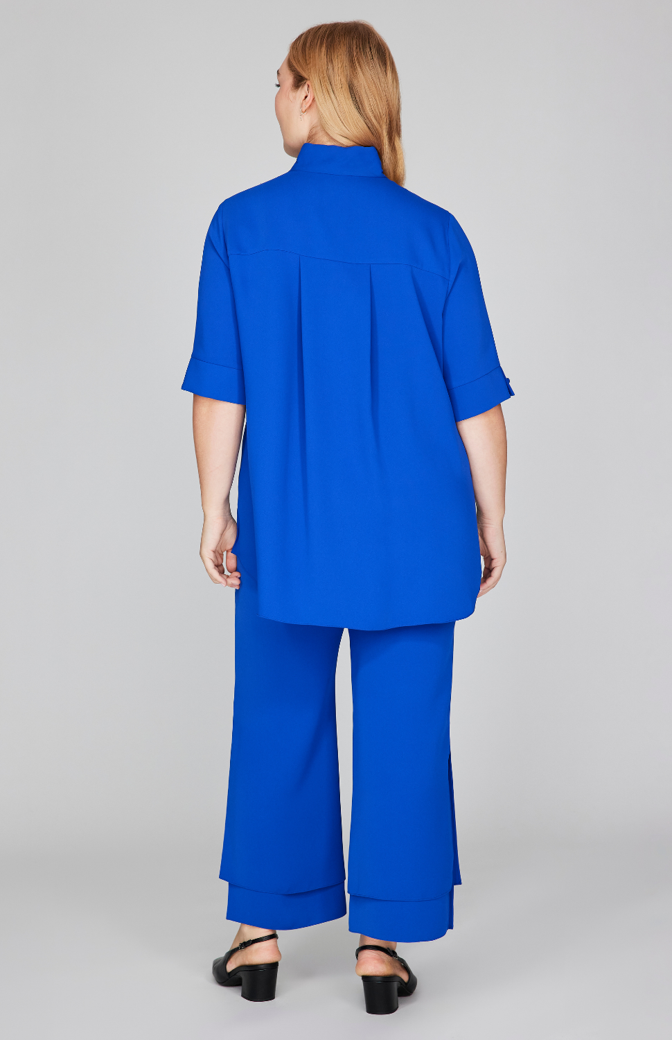 Lustrous Crepe Double Layer Pant