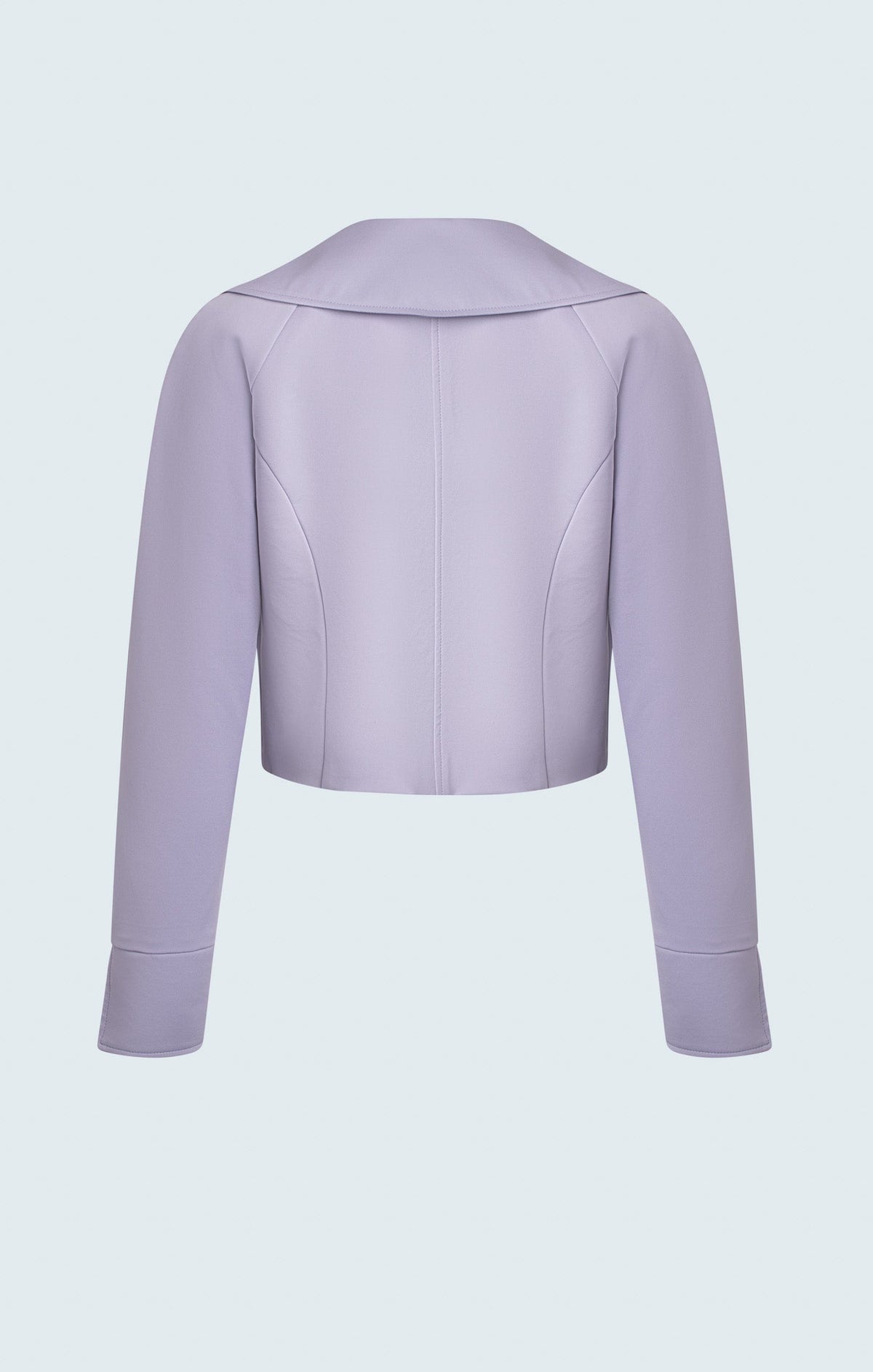 Crop jacket with storm flap