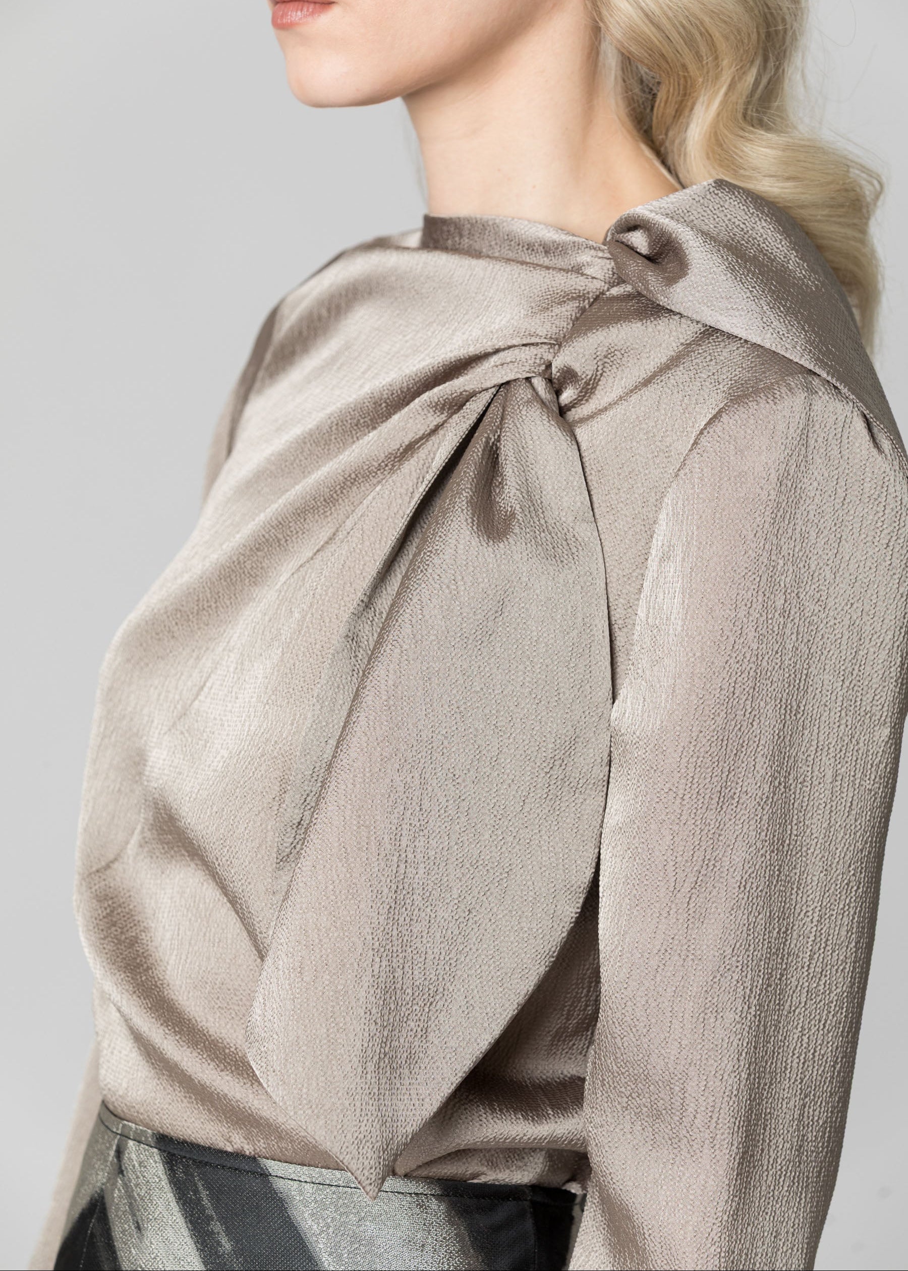 Hammered Satin Blouse