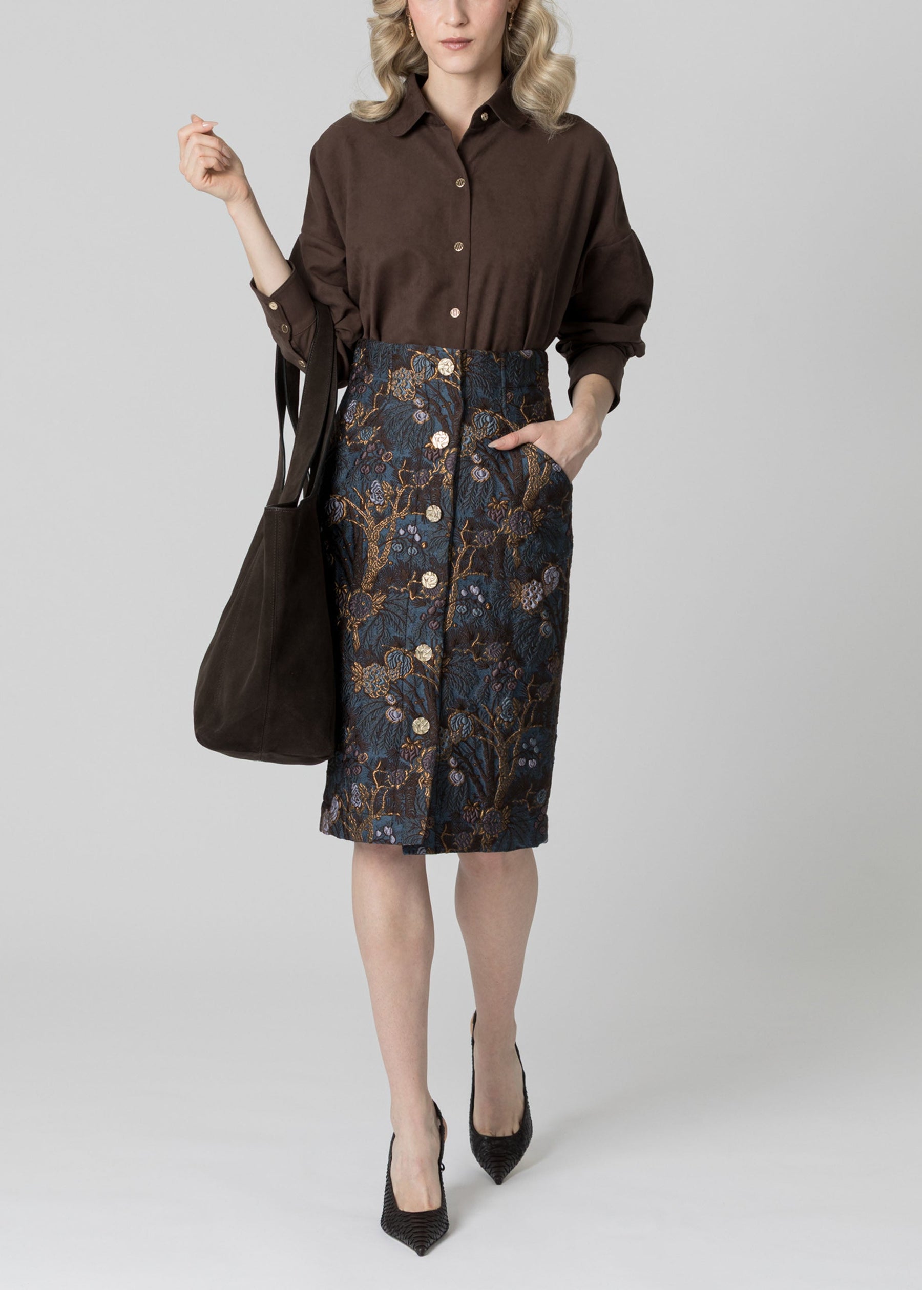 Micro Suede Oversized Shirt