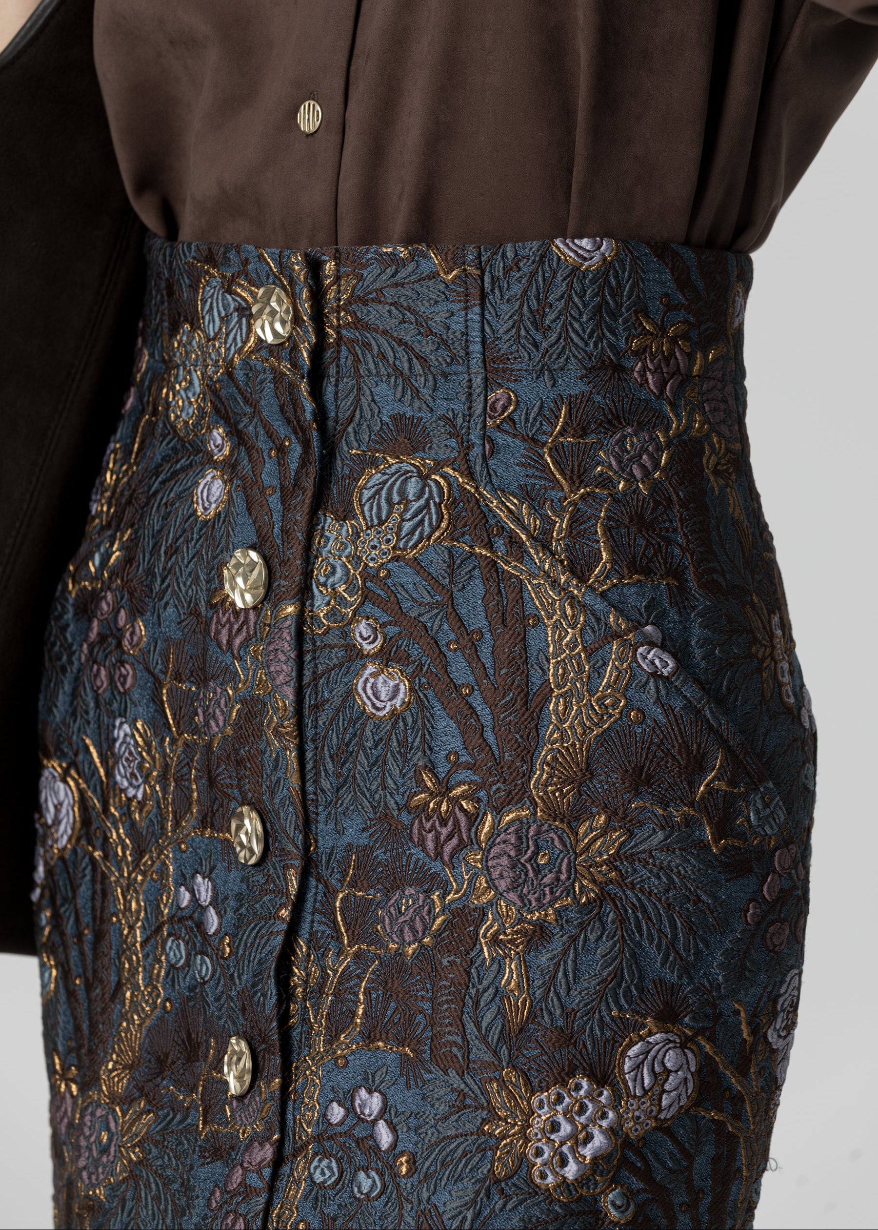 Midnight Garden Jacquard Skirt