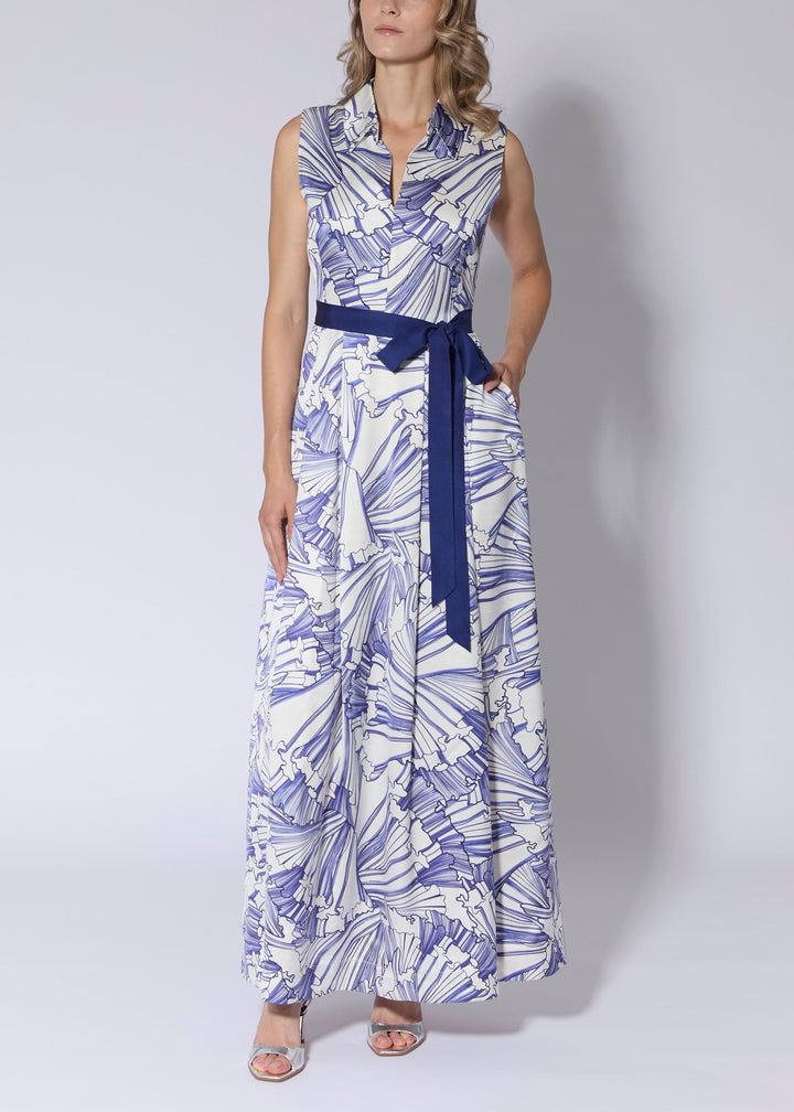 Linear Floral Print Dress