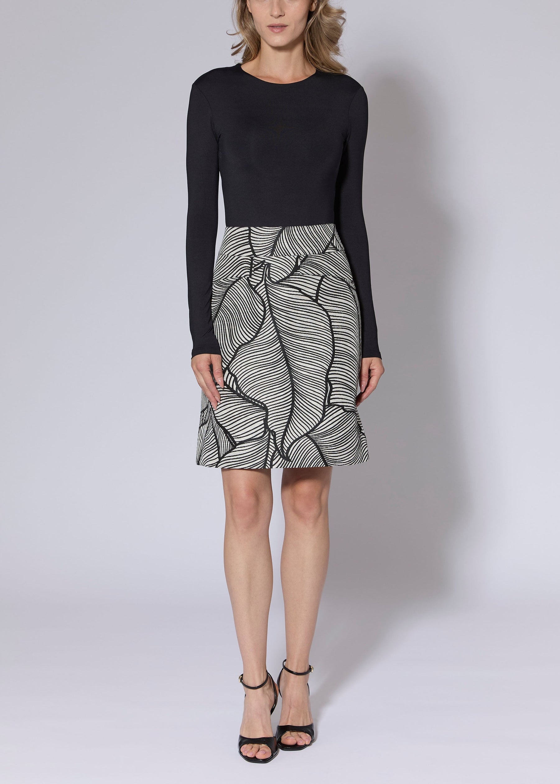 Palm Jacquard Skirt