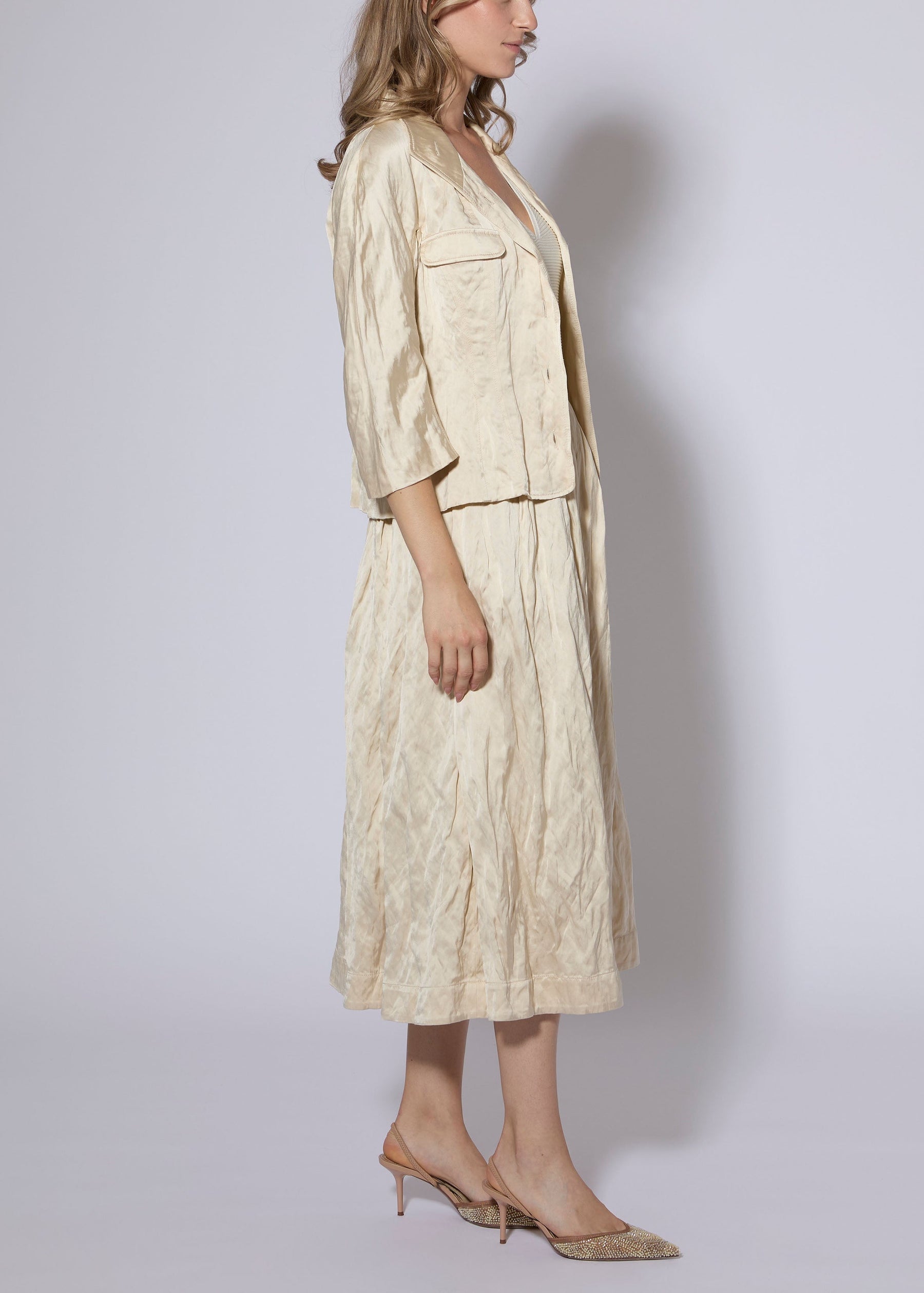 Steel Sateen Skirt