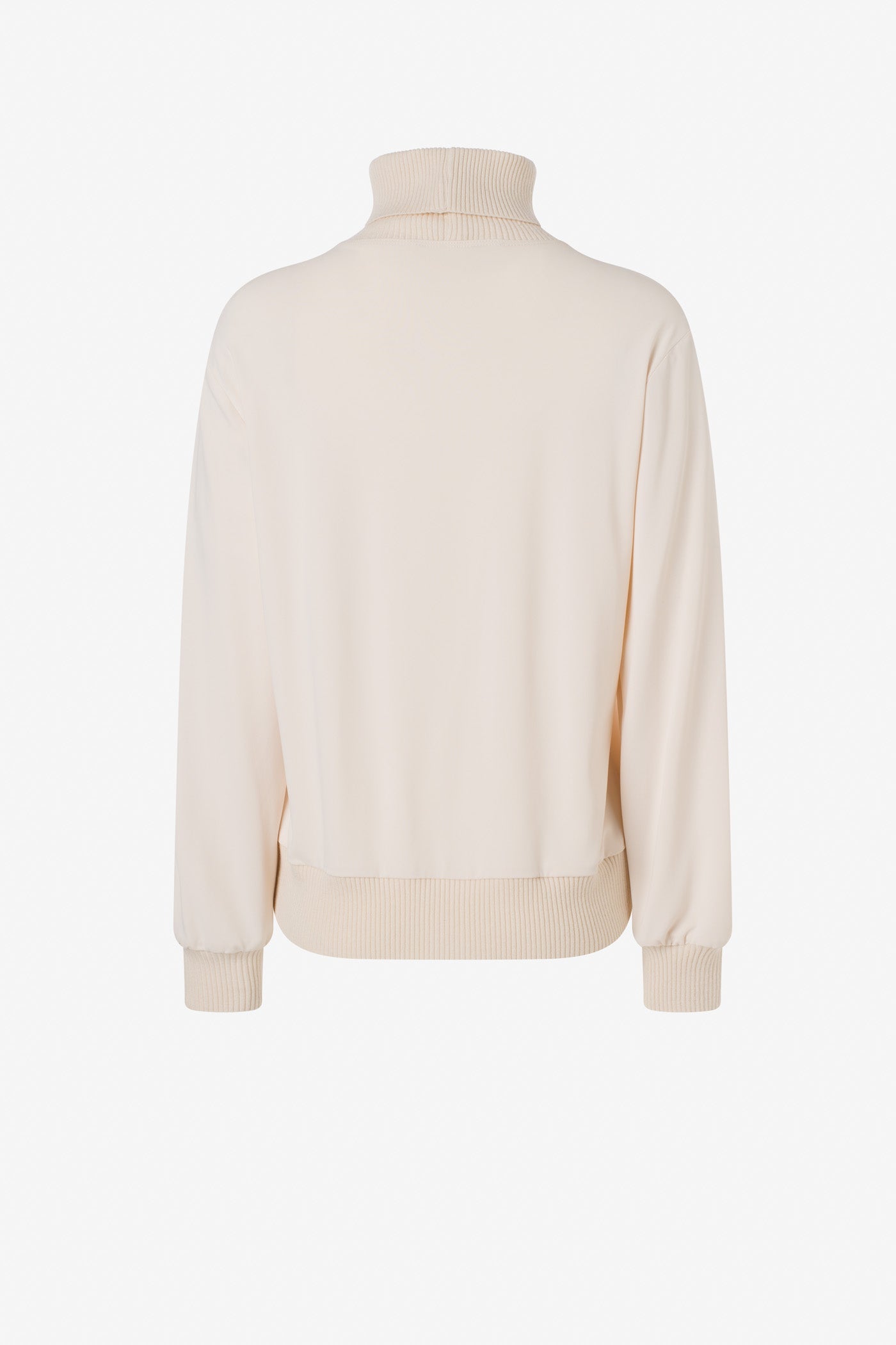 Turtleneck top with rib