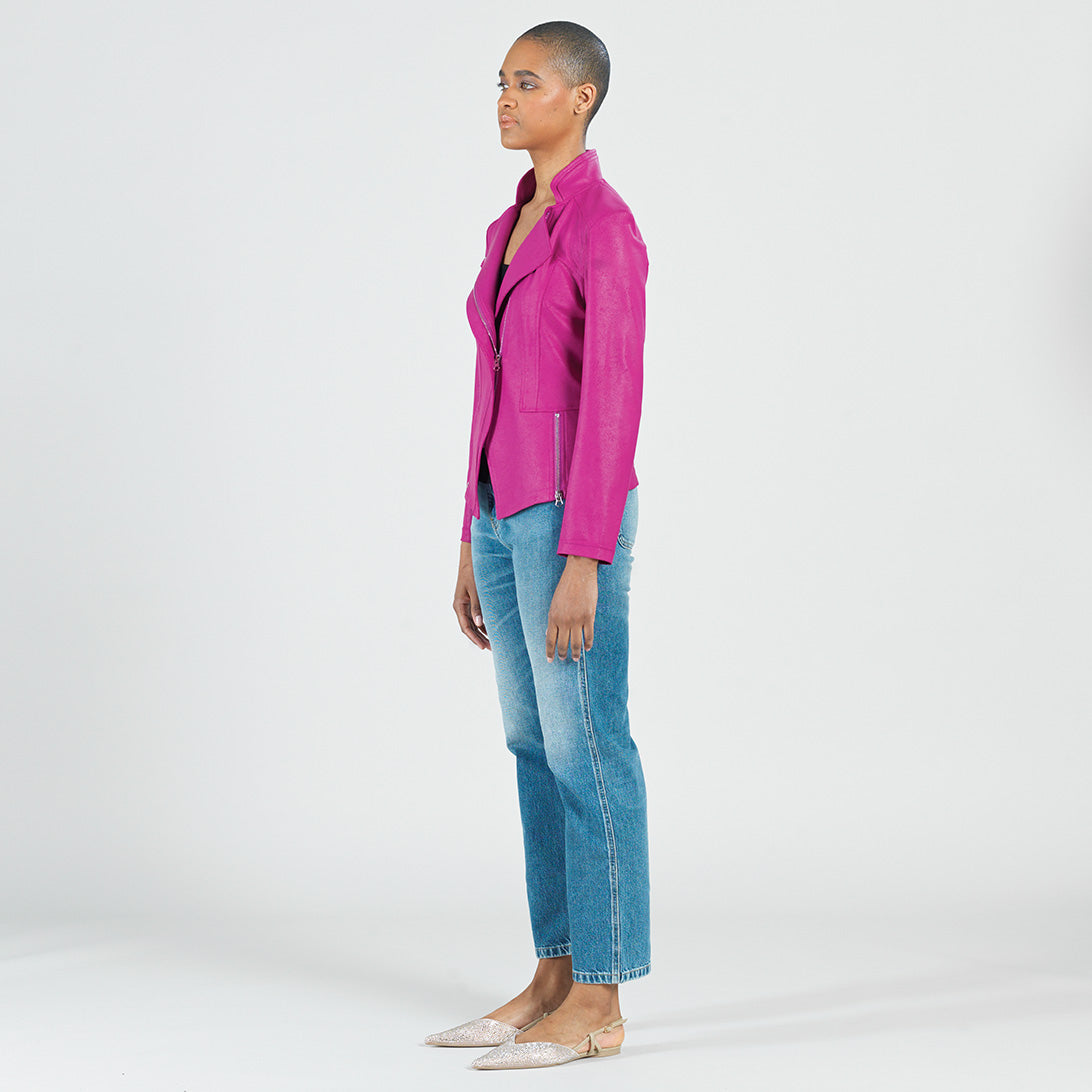 Liquid Leather™ Signature Jacket - Magenta - Clara Sunwoo