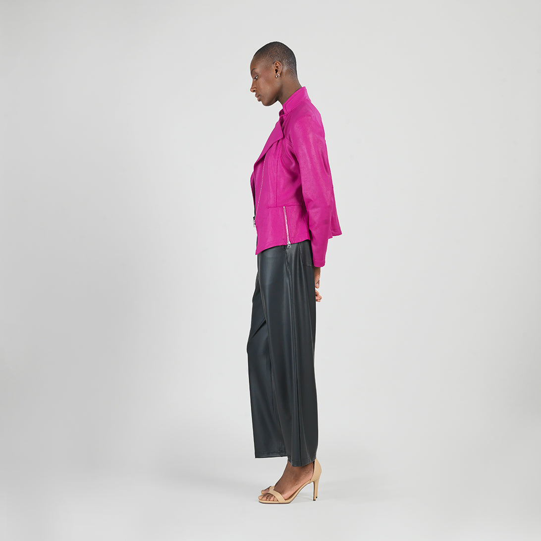 Liquid Leather™ Signature Jacket - Magenta - Clara Sunwoo