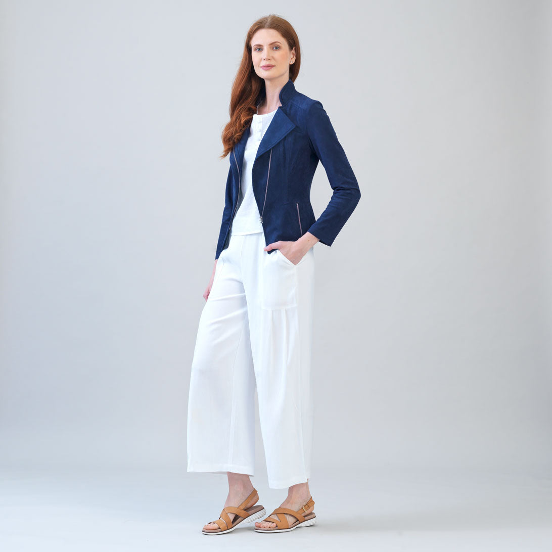 Soft Suede - Signature Jacket - Navy - Clara Sunwoo