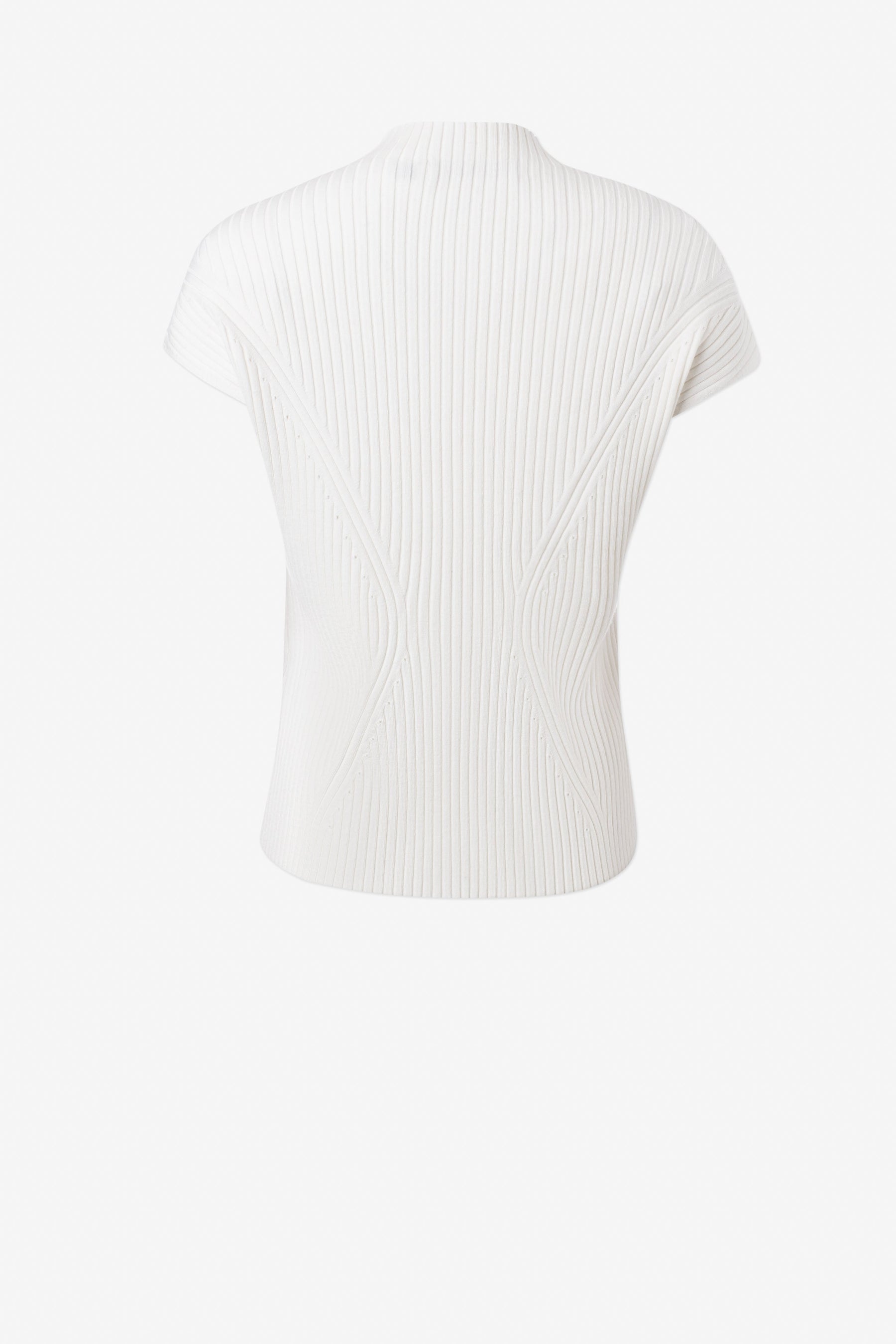 Cheminee sleeveless top with pointelle and rib