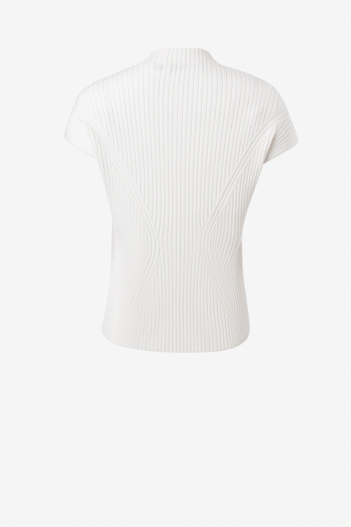 Cheminee sleeveless top with pointelle and rib