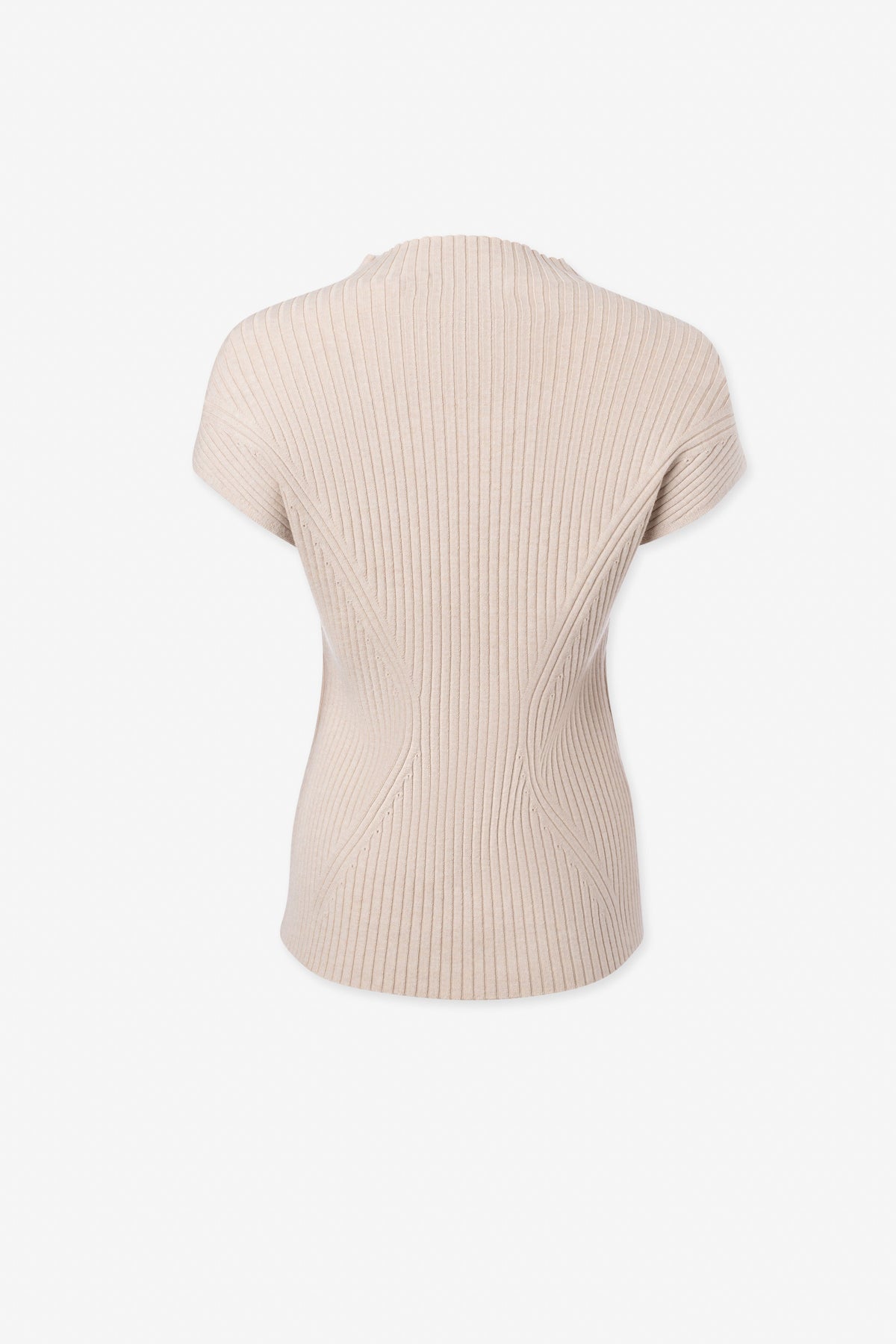 Cheminee sleeveless top with pointelle and rib