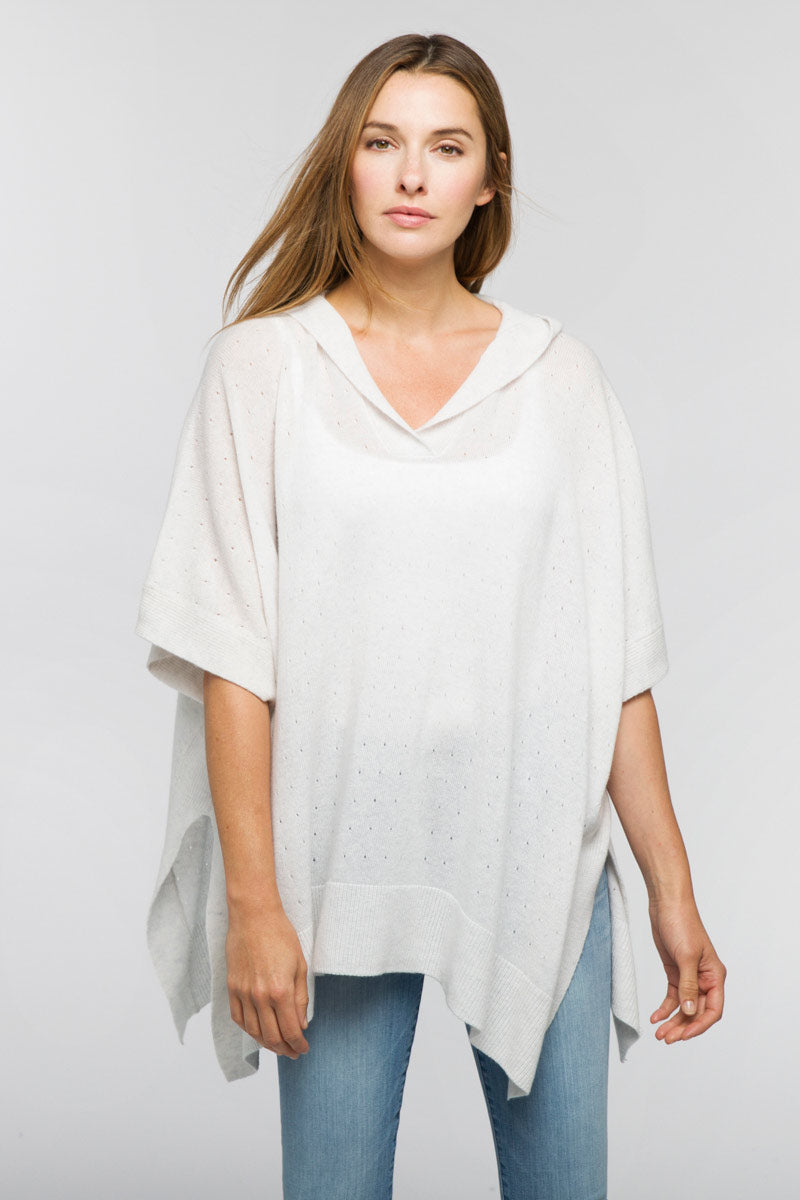 DROPSTITCH HOODED PONCHO