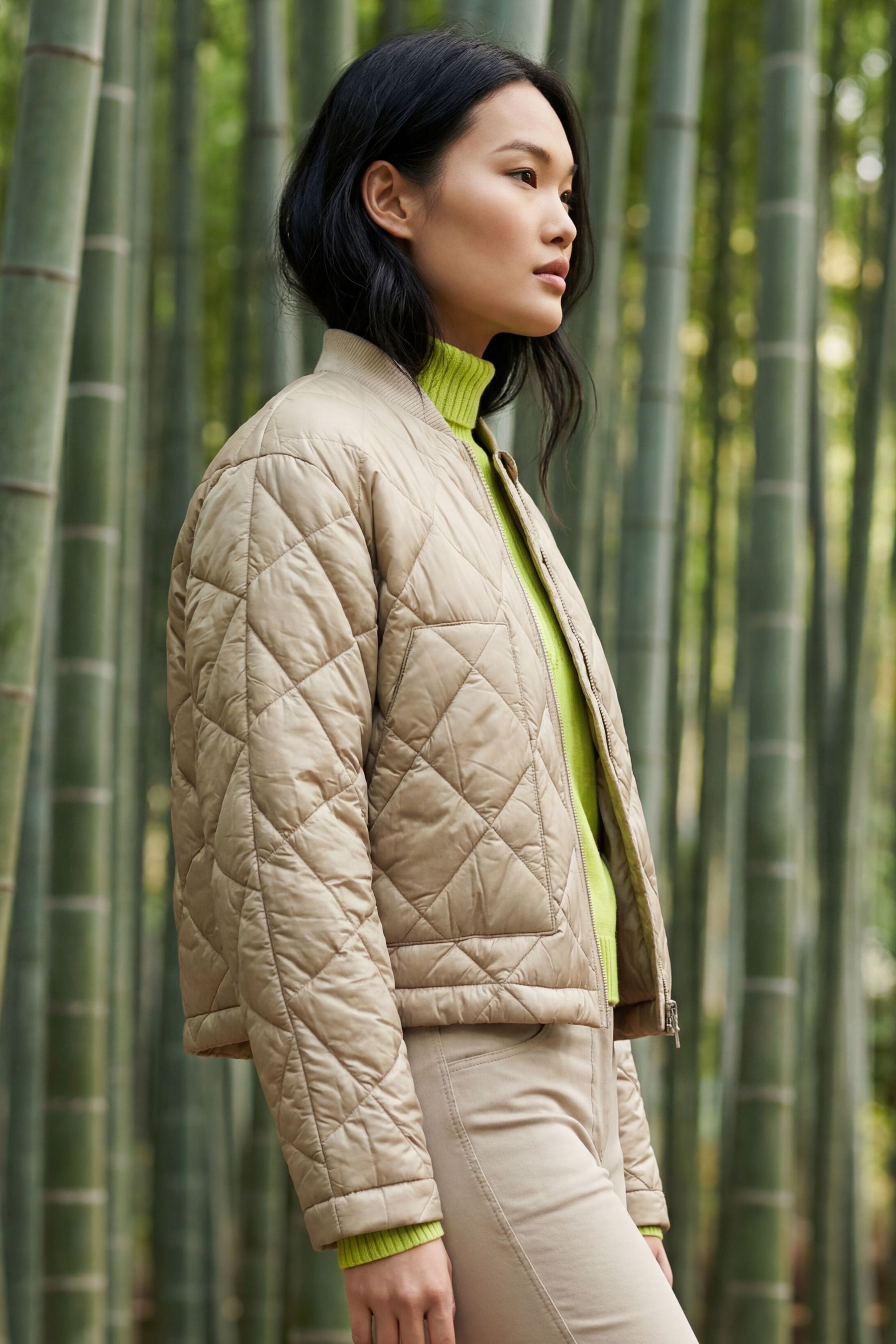 Kyoto Quilted Bomber Jacket