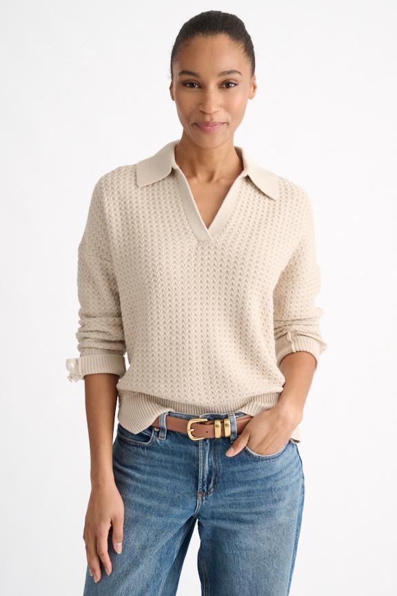 TEXTURED SPLITNECK POLO