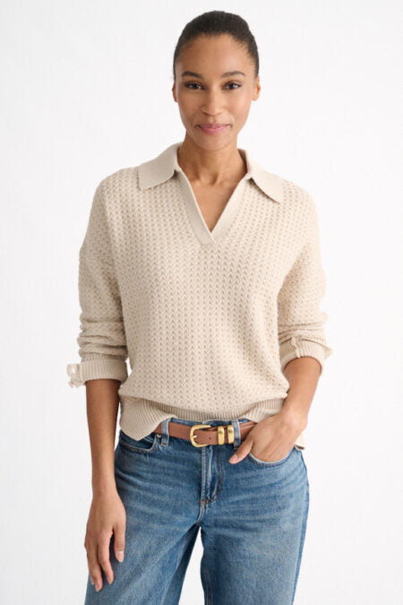 TEXTURED SPLITNECK POLO