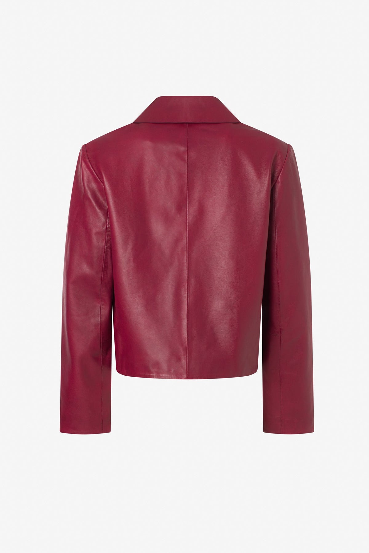 Cropped leather jacket