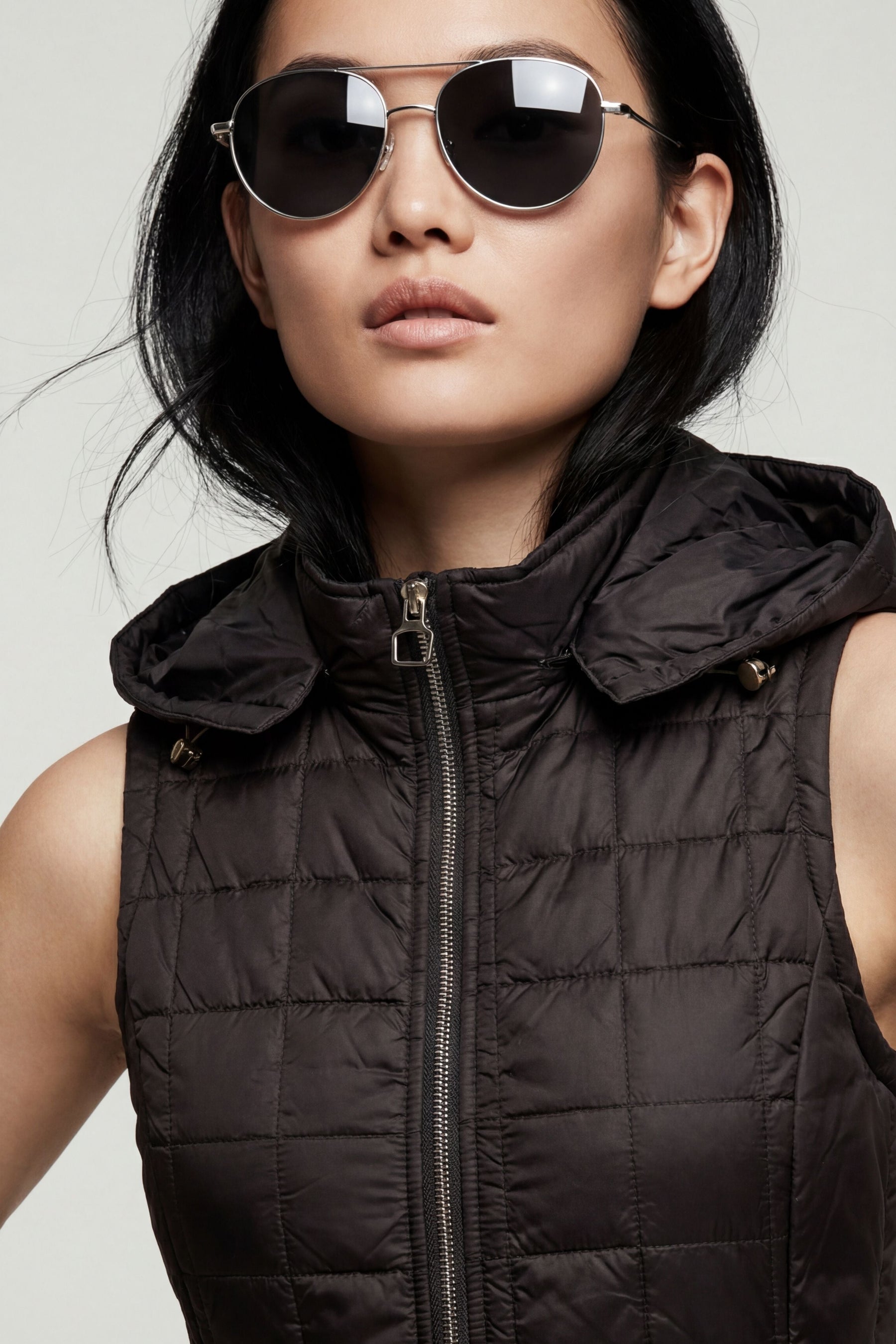 Hooded Montreal Quilted Vest With Removable Hood
