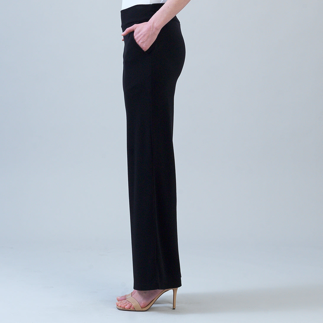 Lounge Knit - Wide Leg Pocket Pant - Black