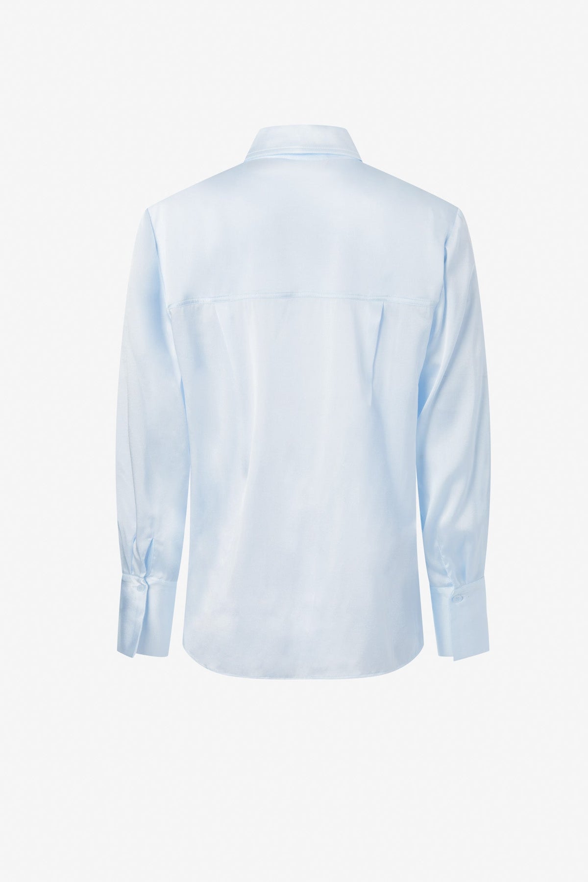 Button down classic stretch silk blouse