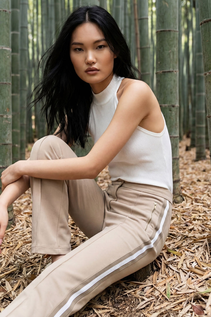 Suki Sport Aeroflow Side Stripe Straight Leg Twill Trouser