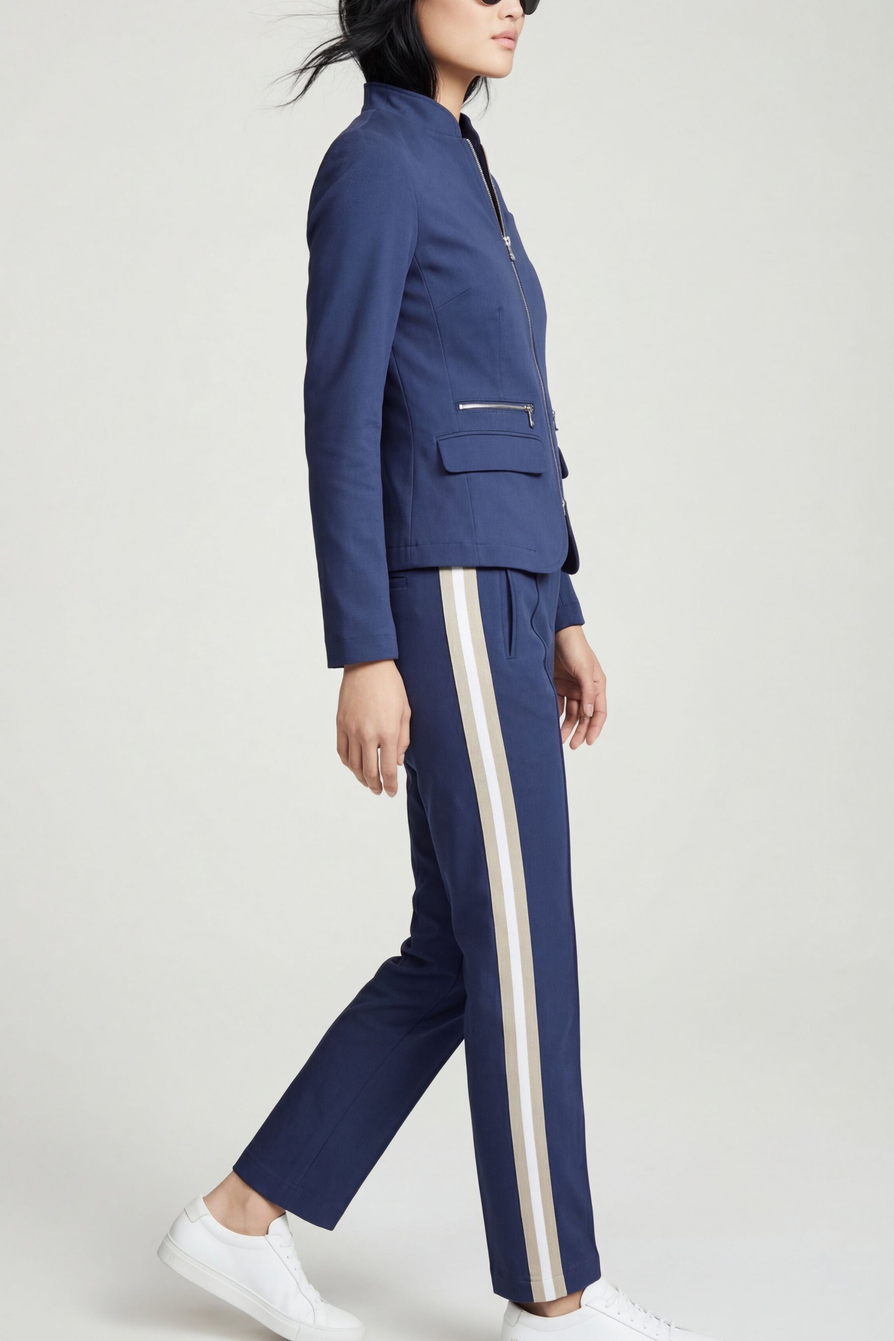 Suki Sport Aeroflow Side Stripe Straight Leg Twill Trouser
