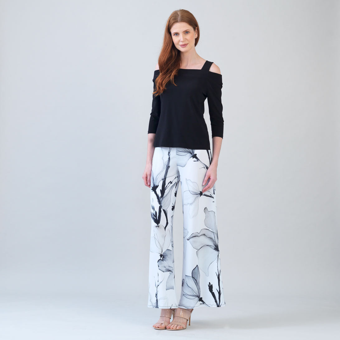Signature Cold Shoulder Top - Black - Clara Sunwoo