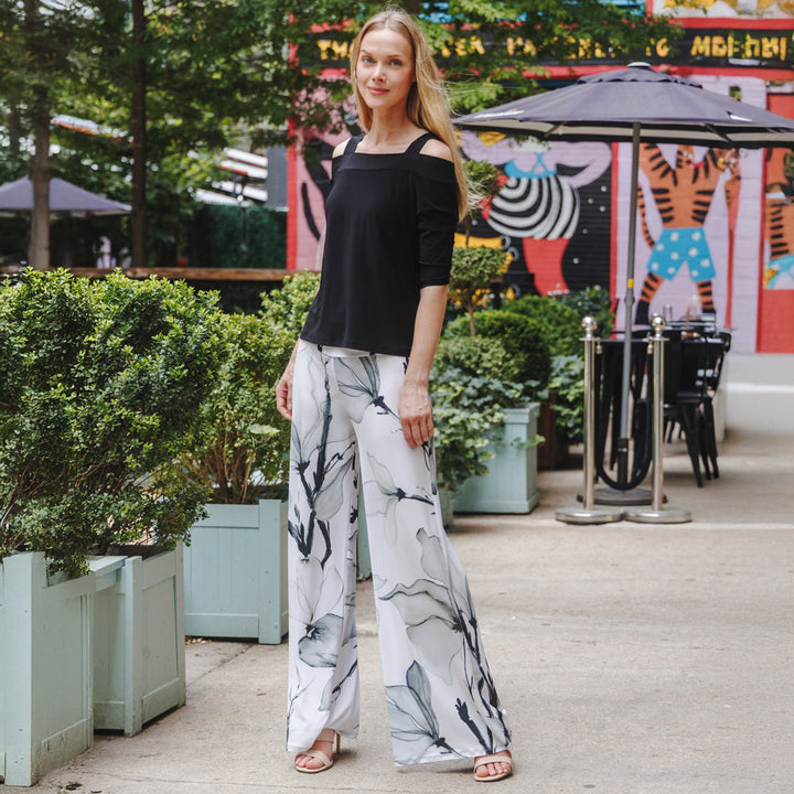 Signature Cold Shoulder Top - Black - Clara Sunwoo