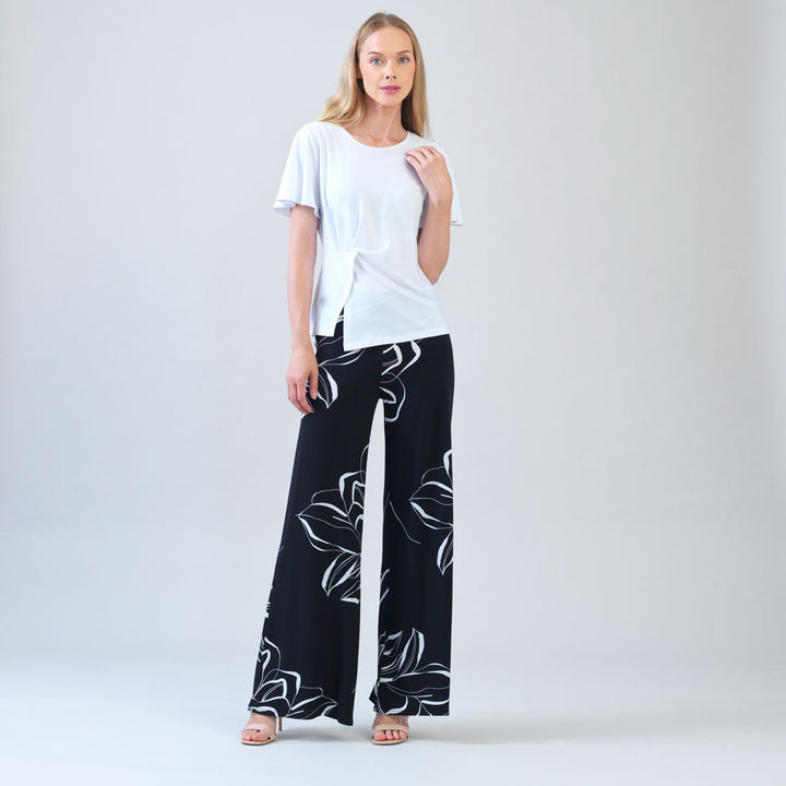 Signature Palazzo Pant - Floral Outline - Clara Sunwoo