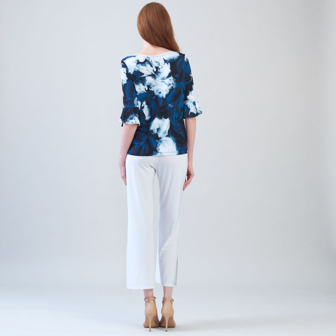 Tulip Cuff Top - Midnight Peony - Clara Sunwoo